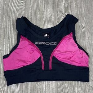ETXEONDO Special Pink & Black Cycling Sports Bra